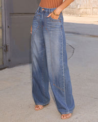 Livette Stretch High Rise Paneled Jeans