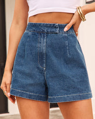 Sunday Drive High Waist Denim Shorts