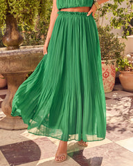 Lizbette Plisse Maxi Skirt