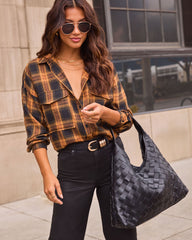 Ramina Woven Leather Shoulder Bag