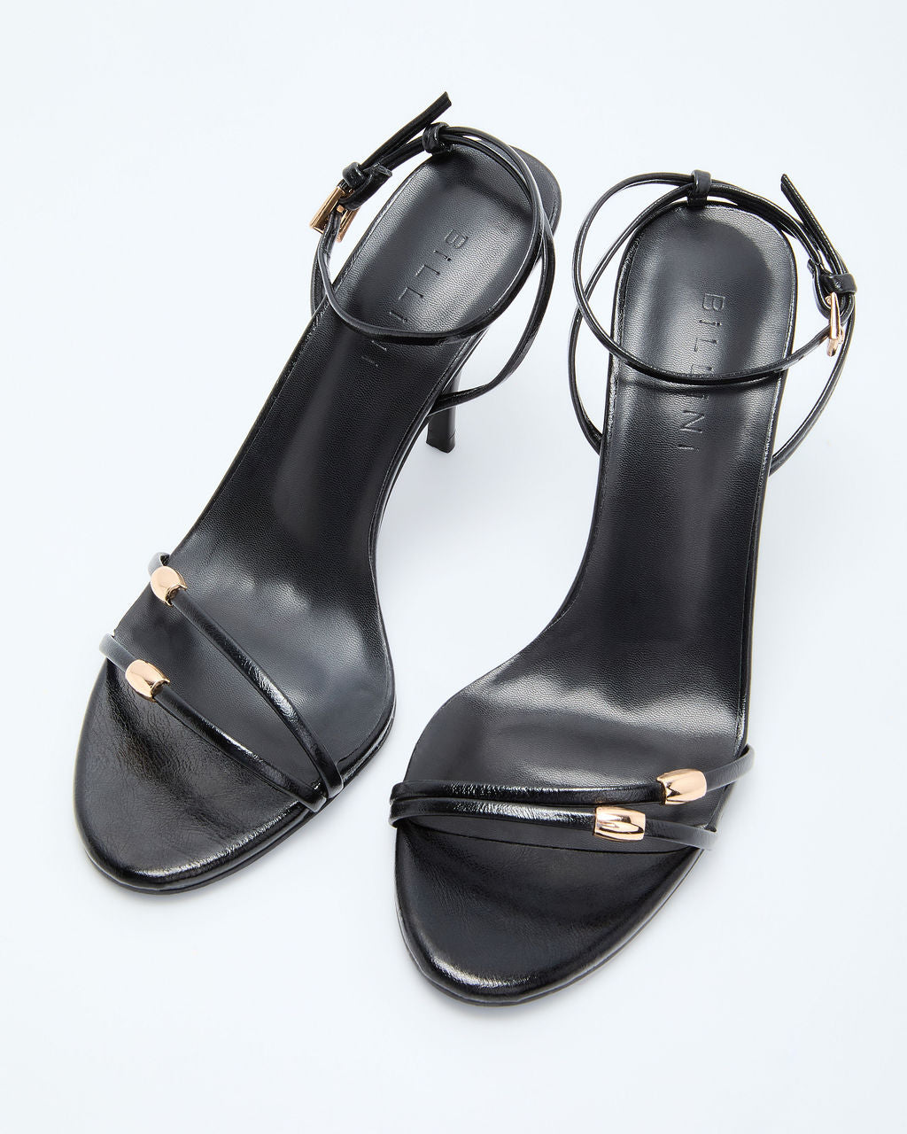 Lenden Gold Hardware Strappy Heels