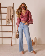 Elisah Kimono Sleeve Peasant Top