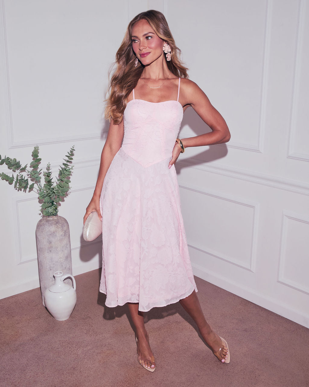 Avelina Fit And Flare Midi Dress