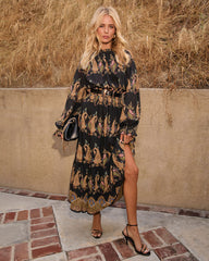 Silent Rue Printed Maxi Dress