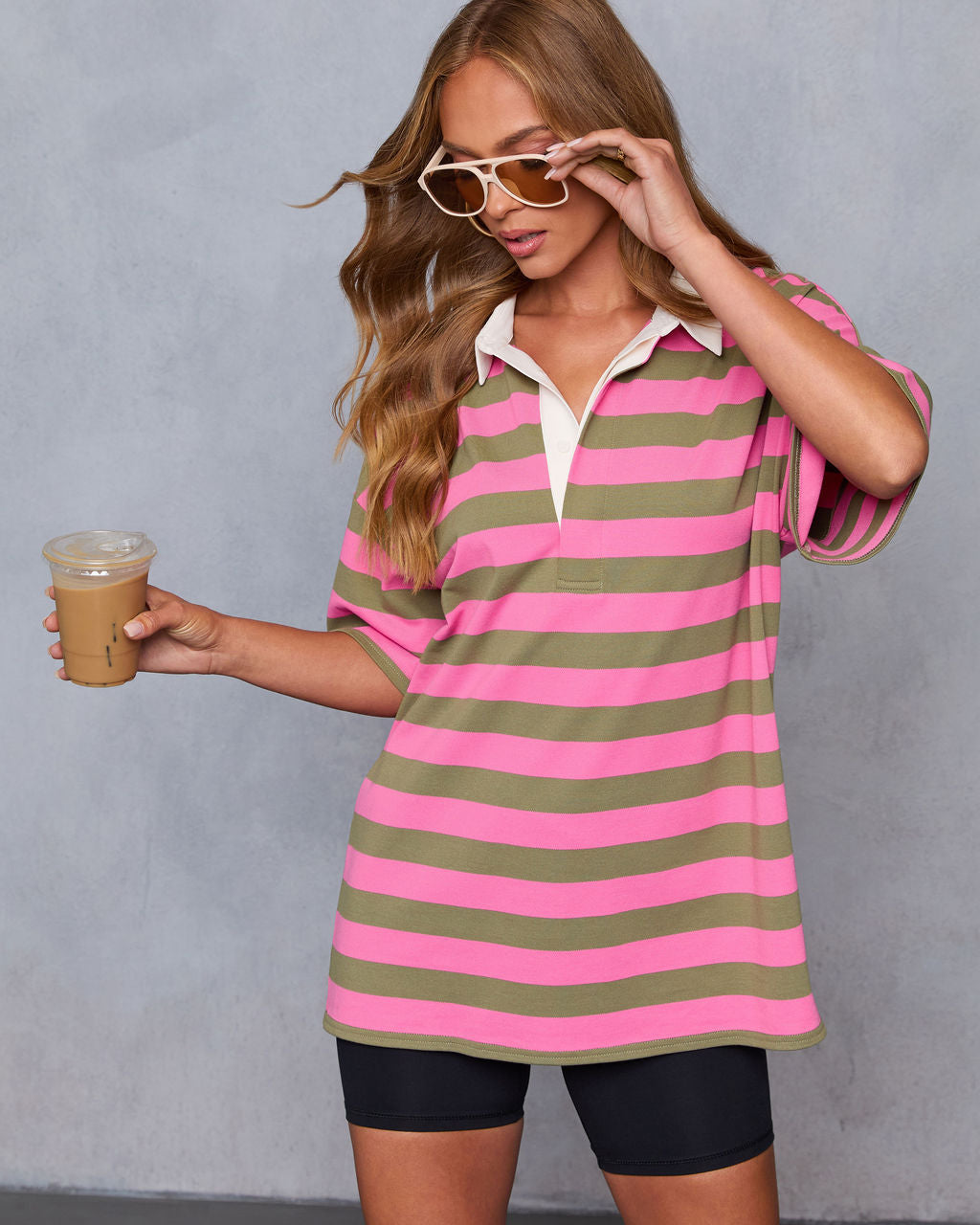 Jesalyn Polo Tunic Top