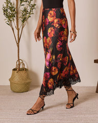 Romia Lace Trim Maxi Skirt