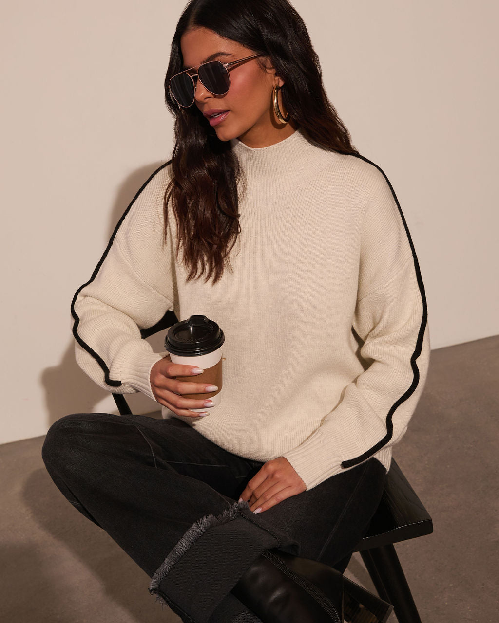Warm Embrace Mockneck Knit Sweater