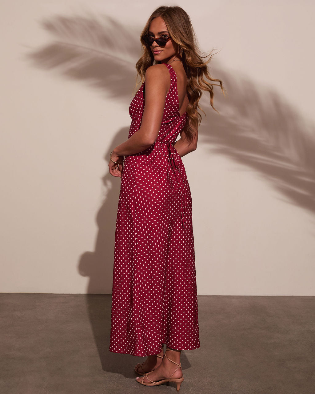 Cherry Moon Polka Dot Maxi Dress