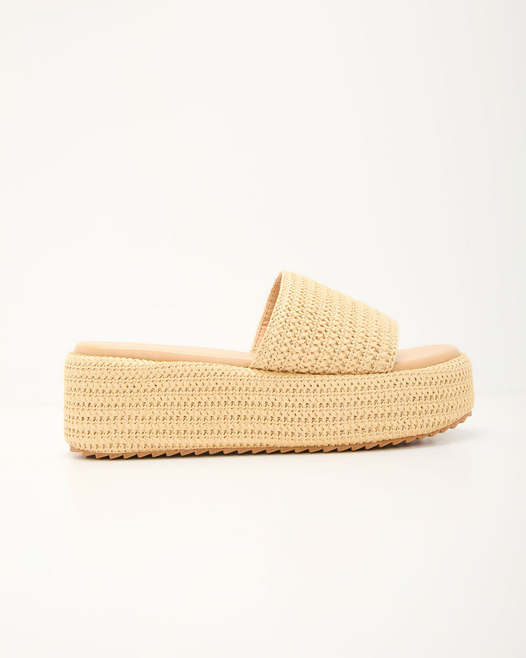 Klein Raffia Platform Sandals