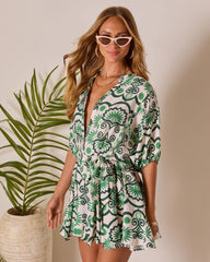 Seabloom Waist Tie Mini Dress