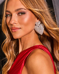 Heart Struck Embellished Heart Earrings