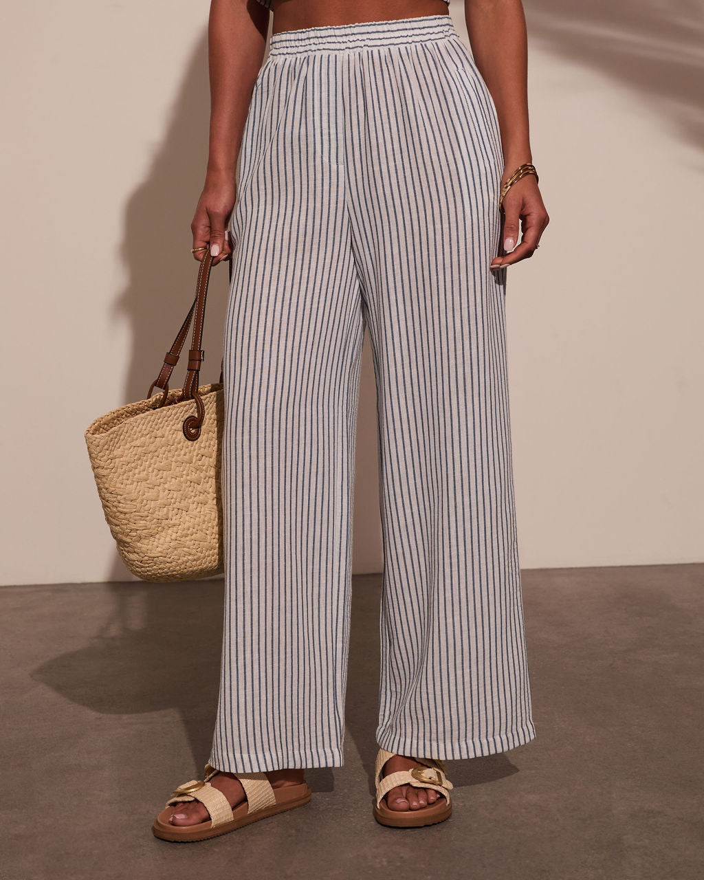 Perfect Streak Striped Wide Leg Pants