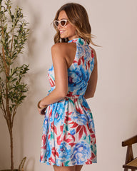 Laela Floral Halter Mini Dress