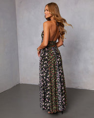 Meliena Contrast Panel Maxi Dress