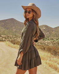 Alexah Belted Mini Shirt Dress