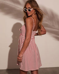 Montez Front Tie Babydoll Mini Dress