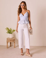 Lakeview Retreat Pleated Peplum Top