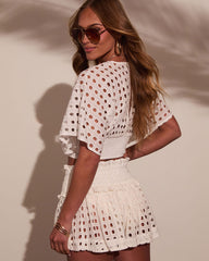 Ingrid Crochet Cover Up Top