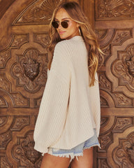 Cozy Days Asymmetric Front Button Cardigan