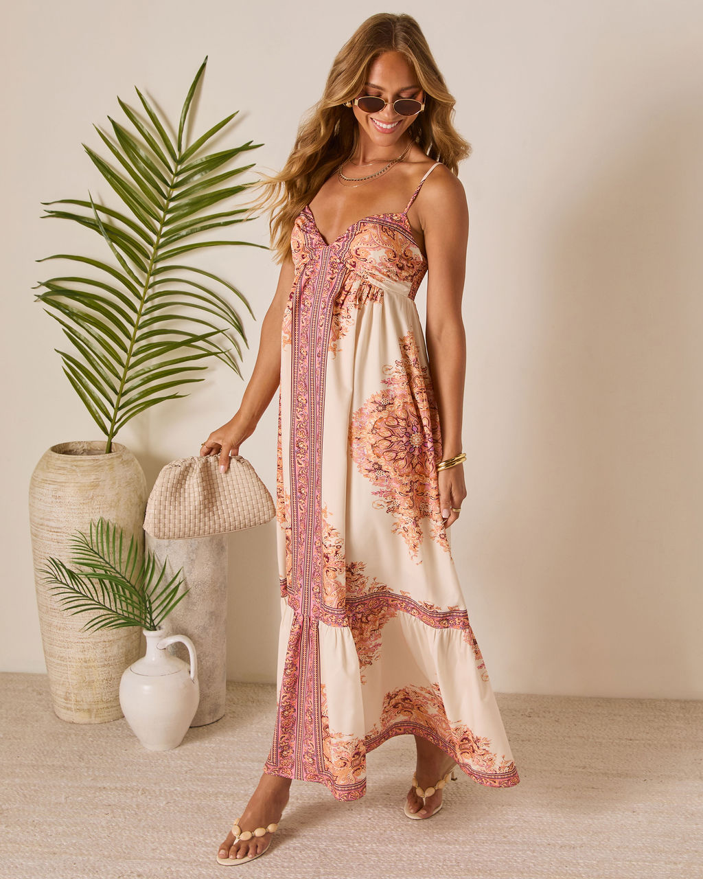 Terracotta Dream Babydoll Maxi Dress