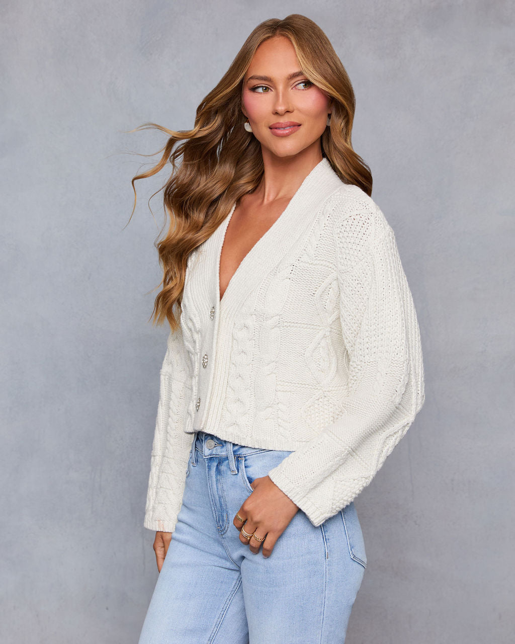 Kelena Cable Knit Cardigan