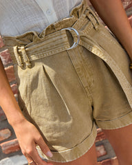 Lanis Belted High Waist Shorts