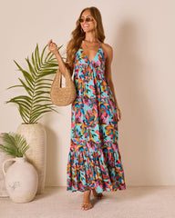 Leniah Tropical Floral Maxi Dress