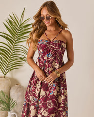 Sunset Tropics Empire Maxi Dress