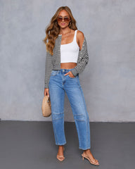 Jalenia Striped Button Down Cardigan