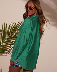 Mediterranean Coast Button Down Top