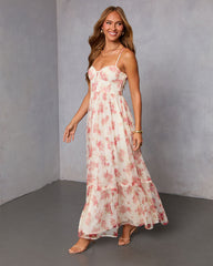Harvest Bloom Corset Maxi Dress