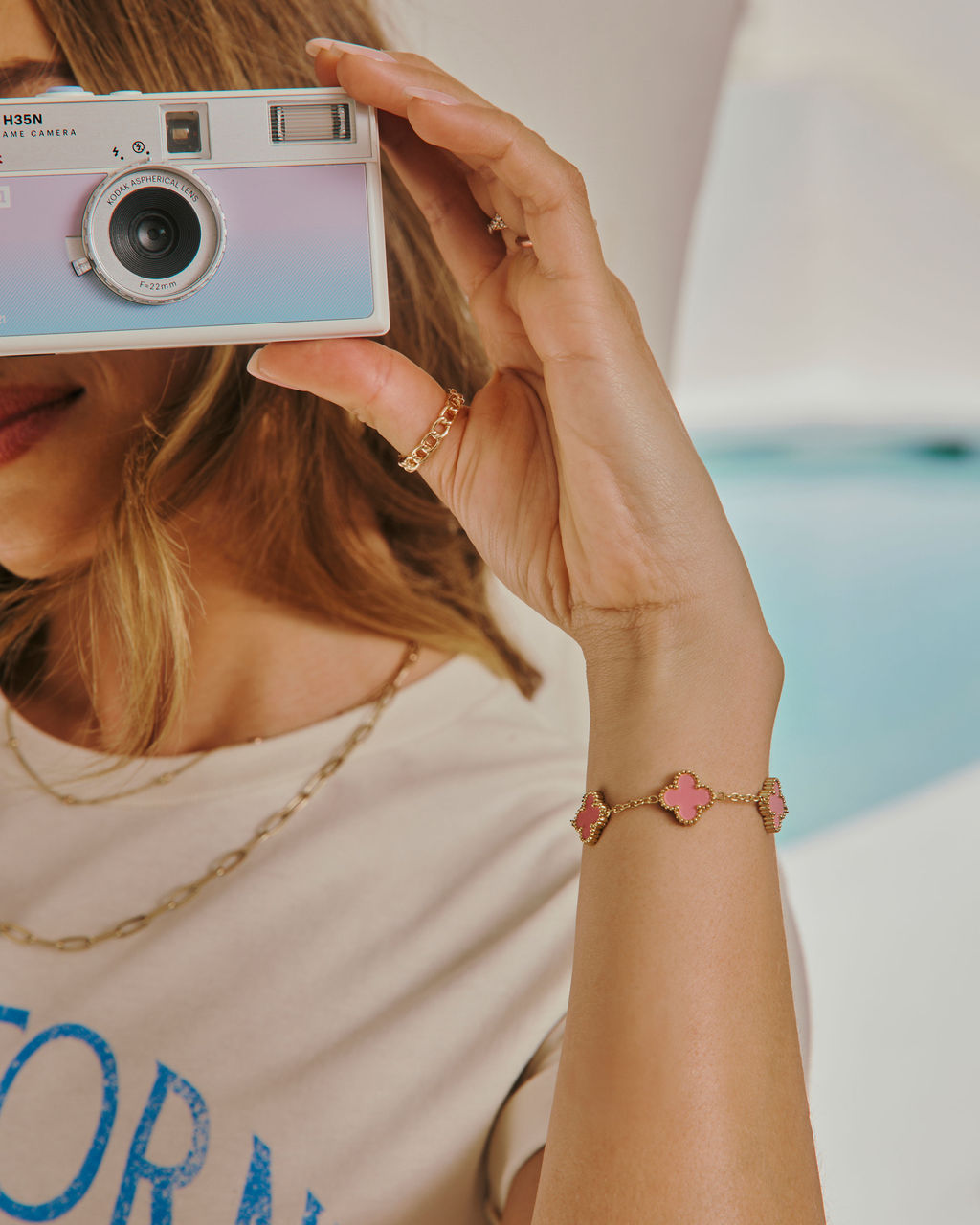 Capri Crush Clover Charm Bracelet