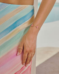 Capri Crush Clover Charm Bracelet