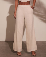 Melanie Wide Leg Linen Pants