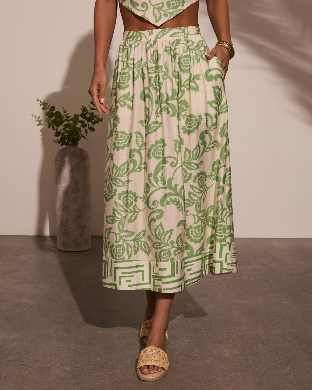 Elliah Abstract Maxi Skirt