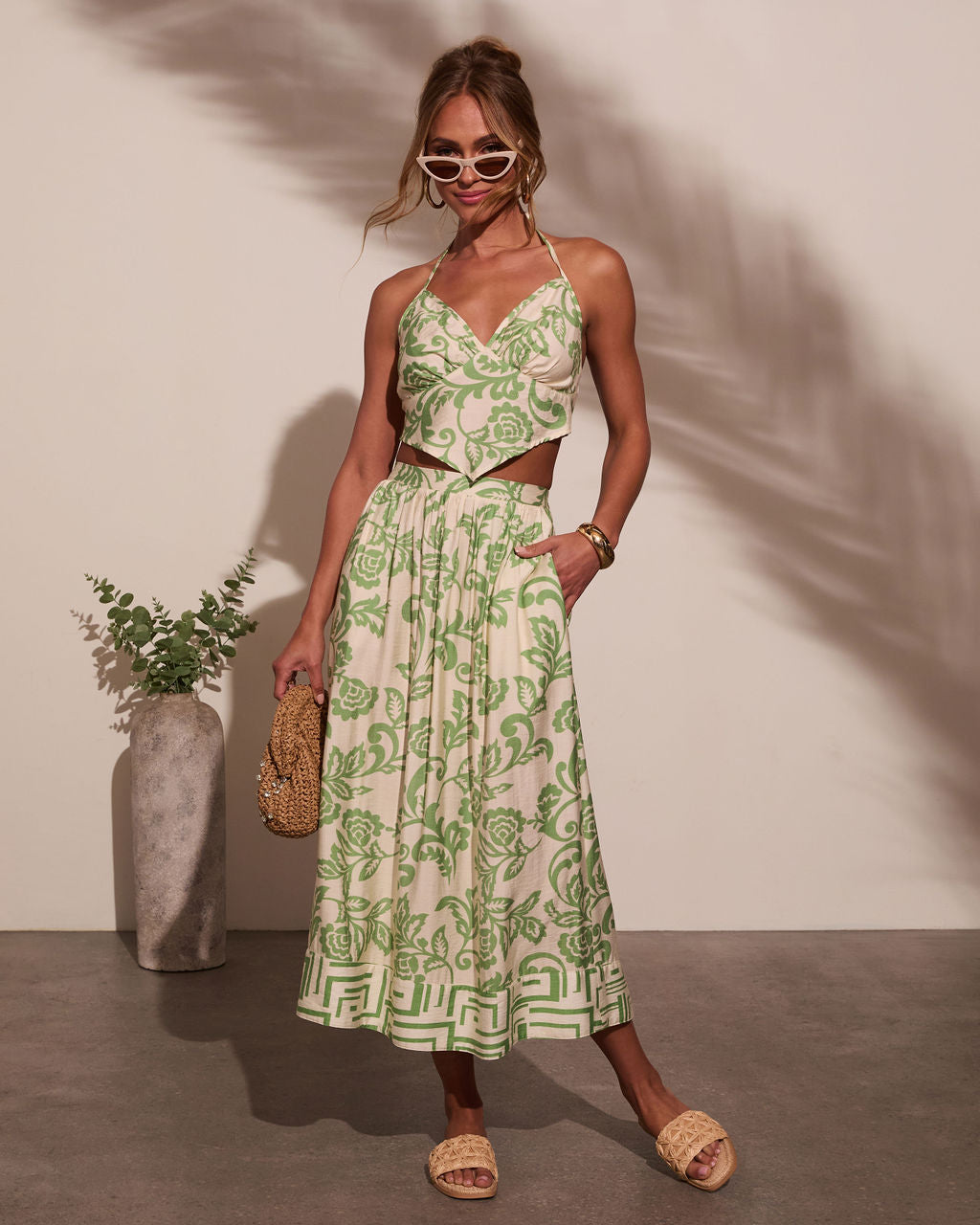 Elliah Abstract Maxi Skirt