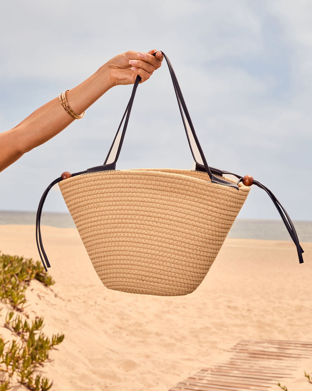 Coastal Carryall Straw Tote Bag