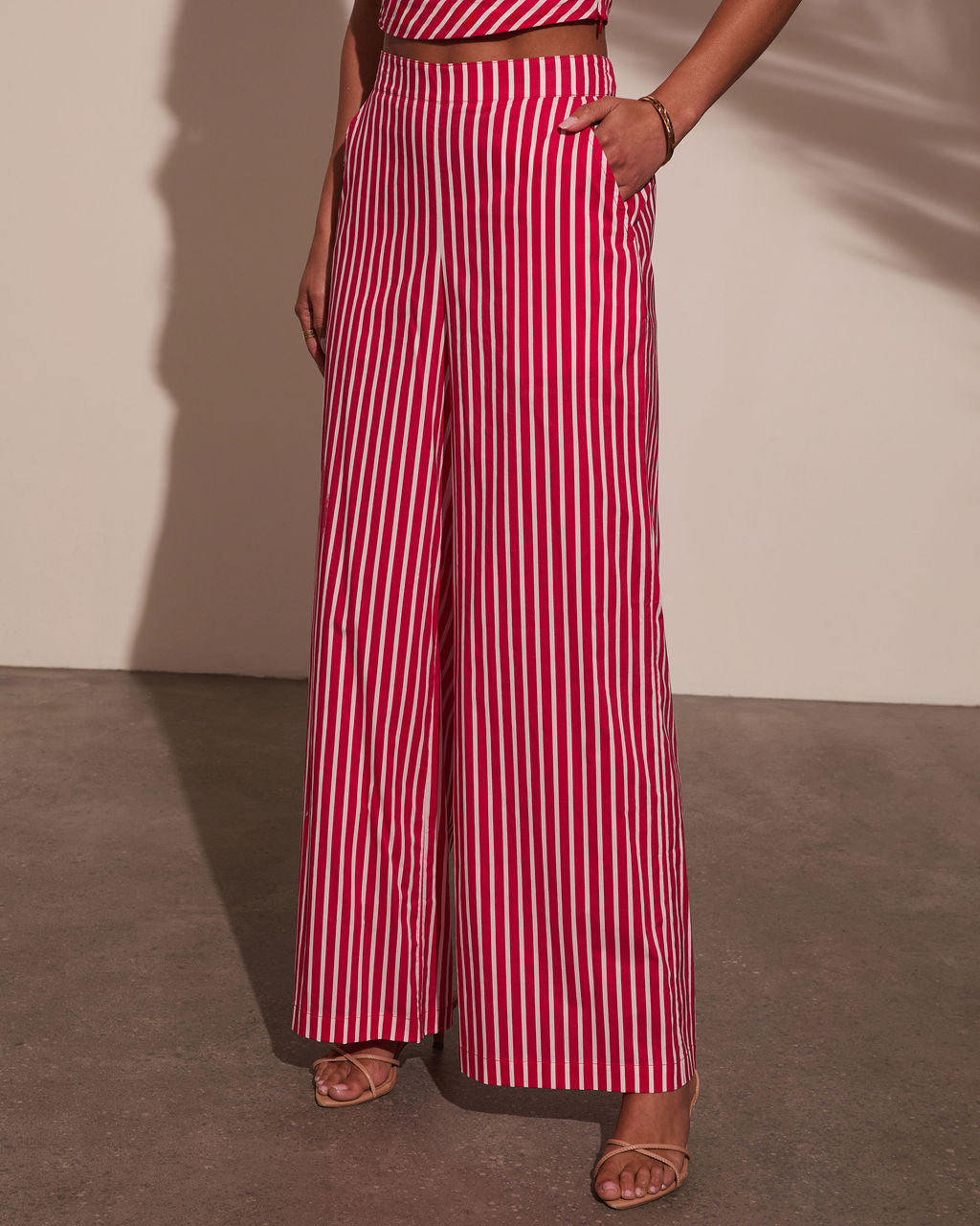 High Noon Striped Wide Leg Pants