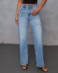 Leenah Stretch Distressed Bootcut Jeans