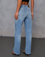 Leenah Stretch Distressed Bootcut Jeans