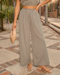 Caralyn Wide Leg Gingham Pants