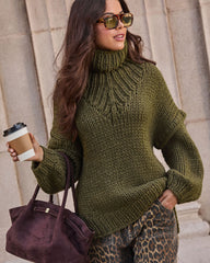 Forest Spell Knit Turtleneck Sweater