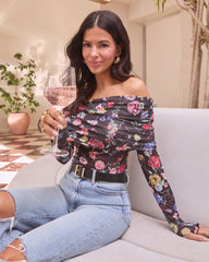 Imogene Floral Off Shoulder Bodysuit