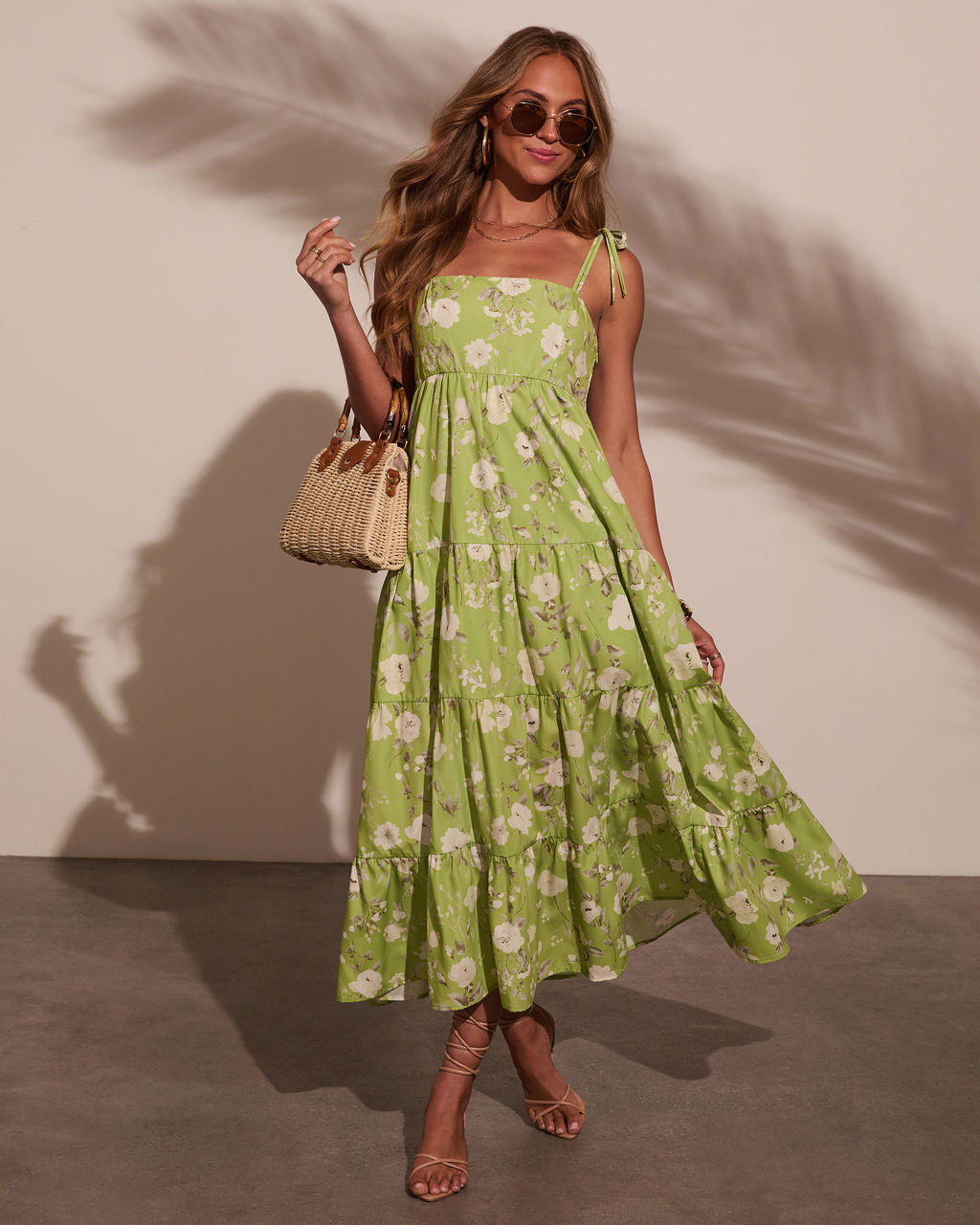Jovanne Tiered Floral Maxi Dress