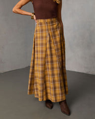Faylen Plaid Maxi Skirt