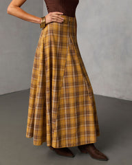 Faylen Plaid Maxi Skirt