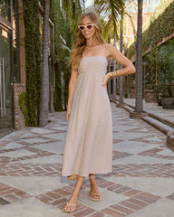 Wild Palms Herringbone Midi Dress