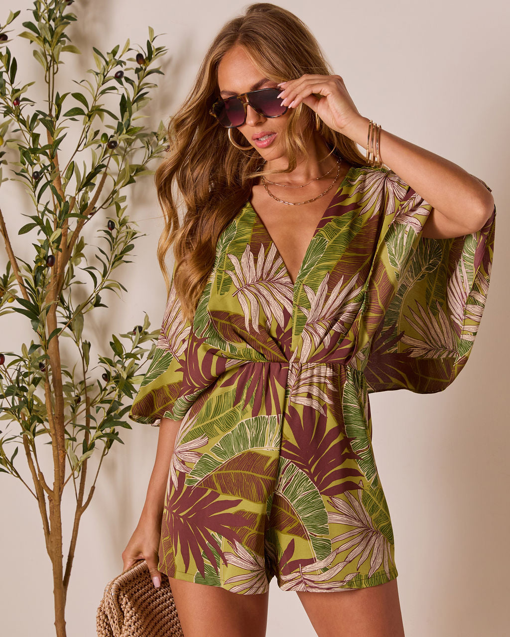 Brinklie Kimono Sleeve Romper