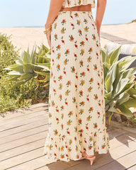 Market Morning Drawstring Maxi Skirt