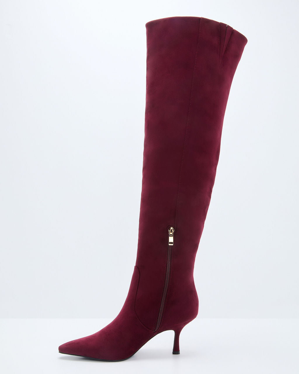 Spiced Garnet Suede Over The Knee Boots